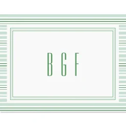 Stripes Monogram Note Cards