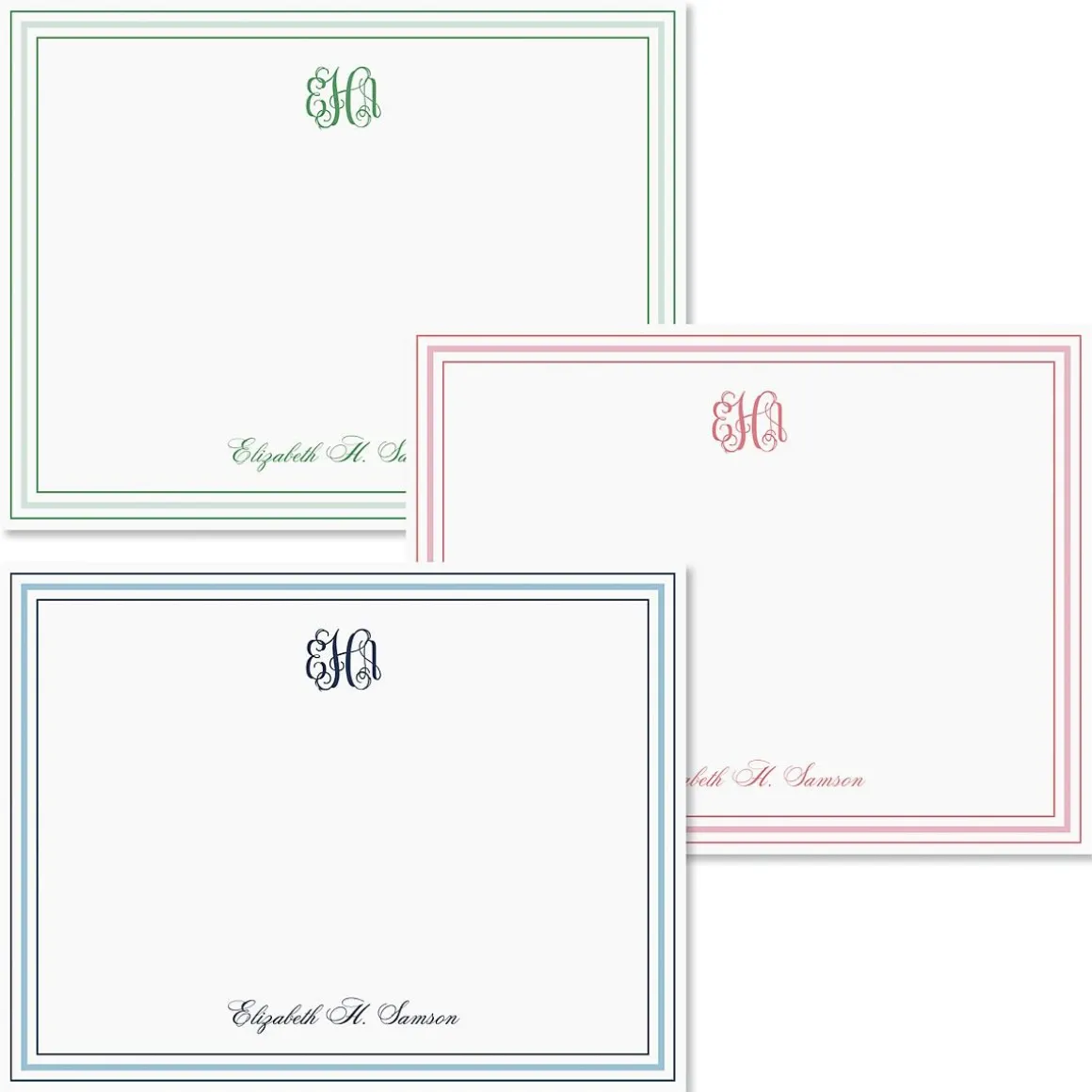 Stripes Personalized Correspondence Cards