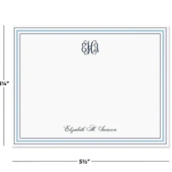 Stripes Personalized Correspondence Cards