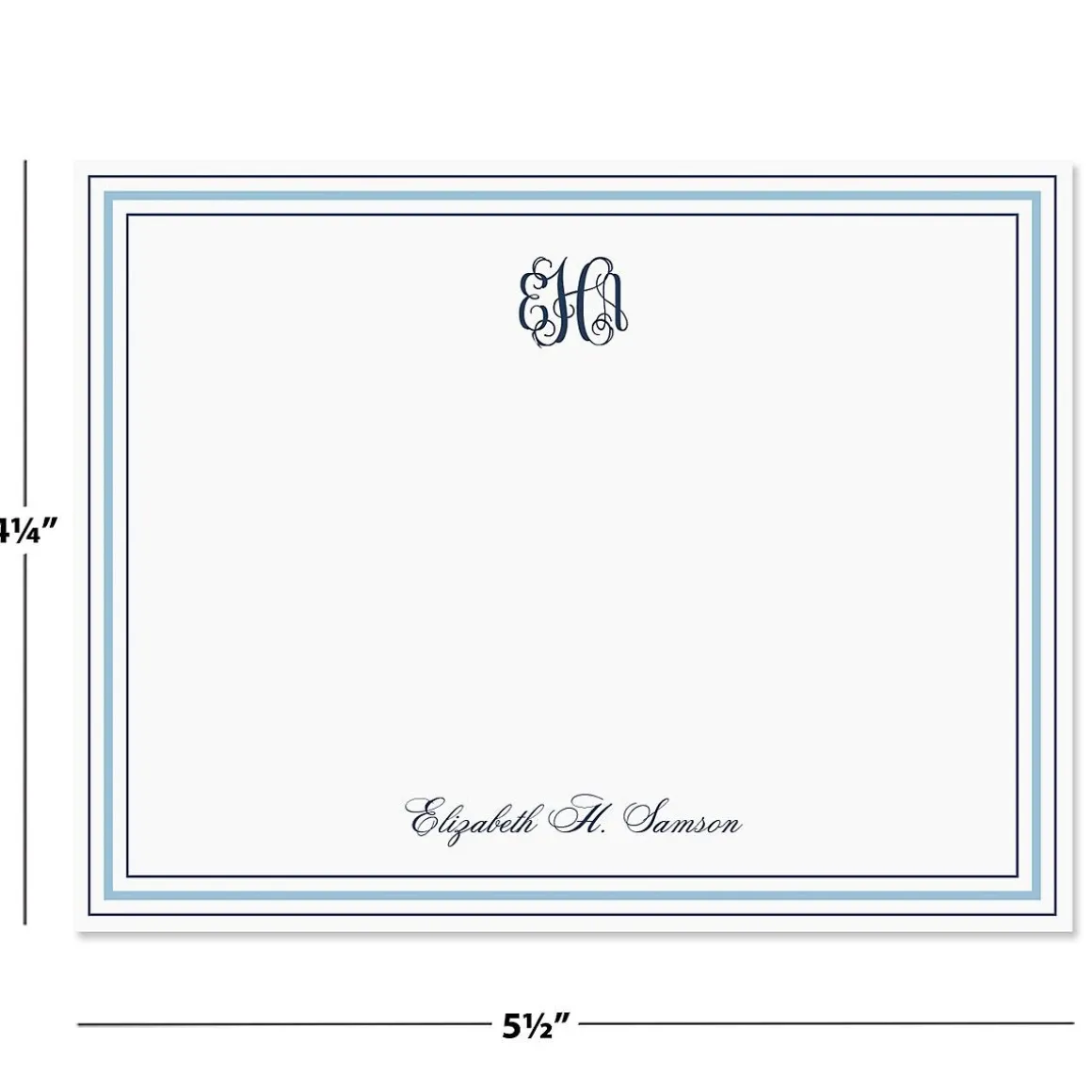 Stripes Personalized Correspondence Cards
