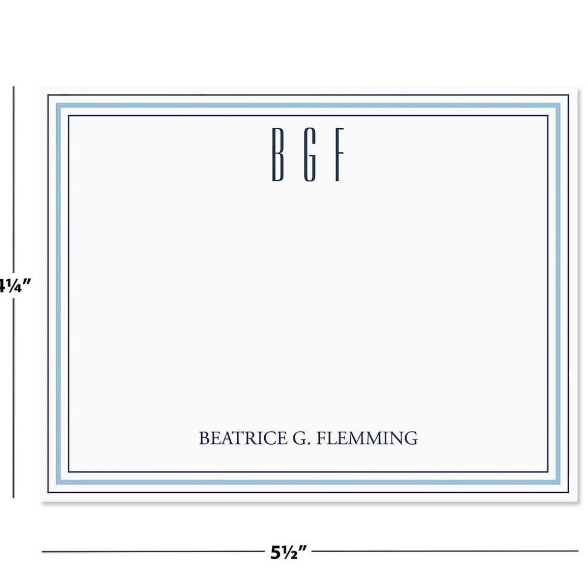 Stripes Personalized Correspondence Cards