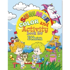 Summer Color & Activity Personalized Book