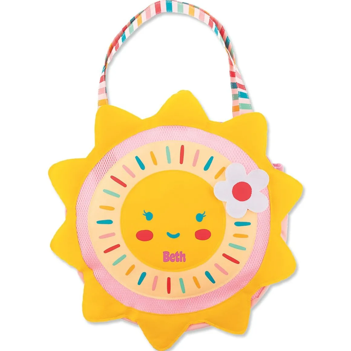 Sunshine Yellow Personalized Beach Tote with Toys by Stephen Joseph®