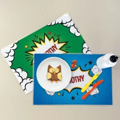Super Hero Personalized Kids' Placemat