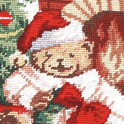 Teddy Bear Heirloom Needlepoint Personalized Christmas Stocking