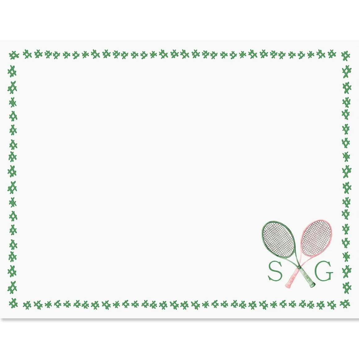 Tennis Personalized Correspondence Cards