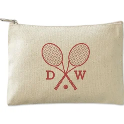 Tennis Personalized Small Canvas Zip Pouch