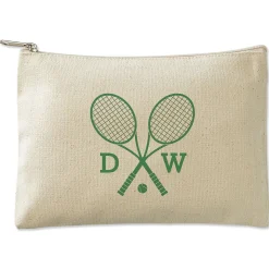 Tennis Personalized Small Canvas Zip Pouch