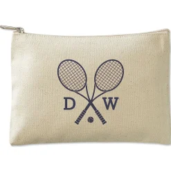 Tennis Personalized Small Canvas Zip Pouch