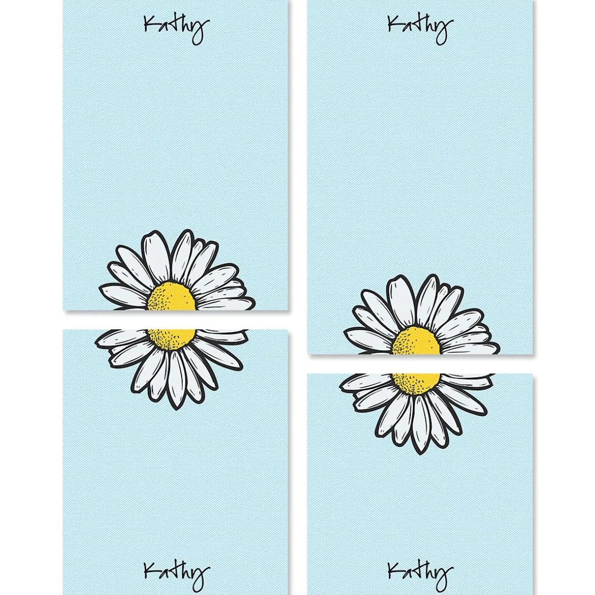 Textile Daisy Notepads