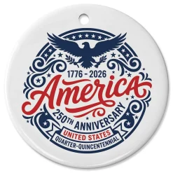 250th America Round Ornament