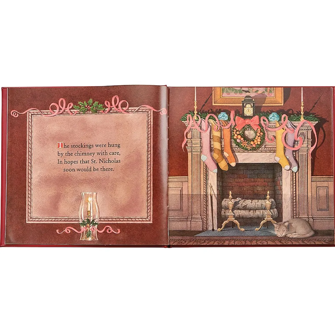 The Night Before Christmas Personalized Leather-Bound Book