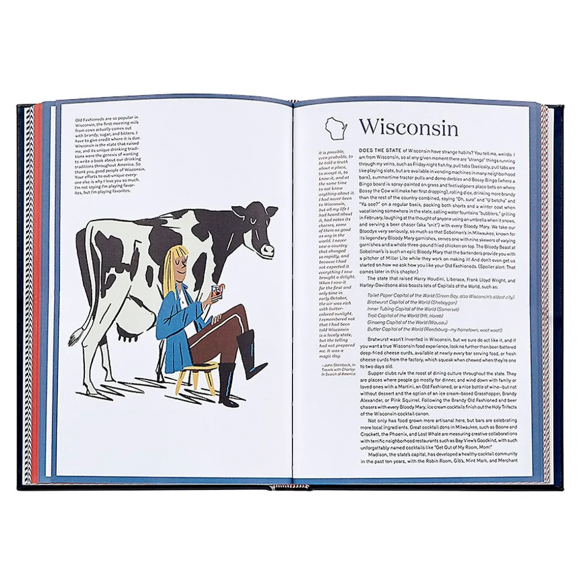 The United States of Cocktails Personalized Leather-Bound Book
