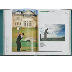 Tiger Woods Personalized Green Leather-Bound Book