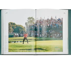 Tiger Woods Personalized Green Leather-Bound Book