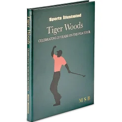 Tiger Woods Personalized Green Leather-Bound Book