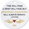 Time Will Pass Round Memorial Christmas Personalized Ornament