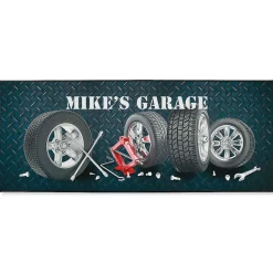 Tires Garage Double-Width Personalized Floormat