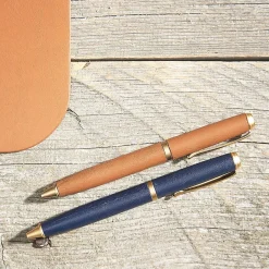 Traditional Leather Wrapped Tan Pen