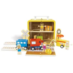 Train Station Personalized Suitcase by Jack Rabbit Creations