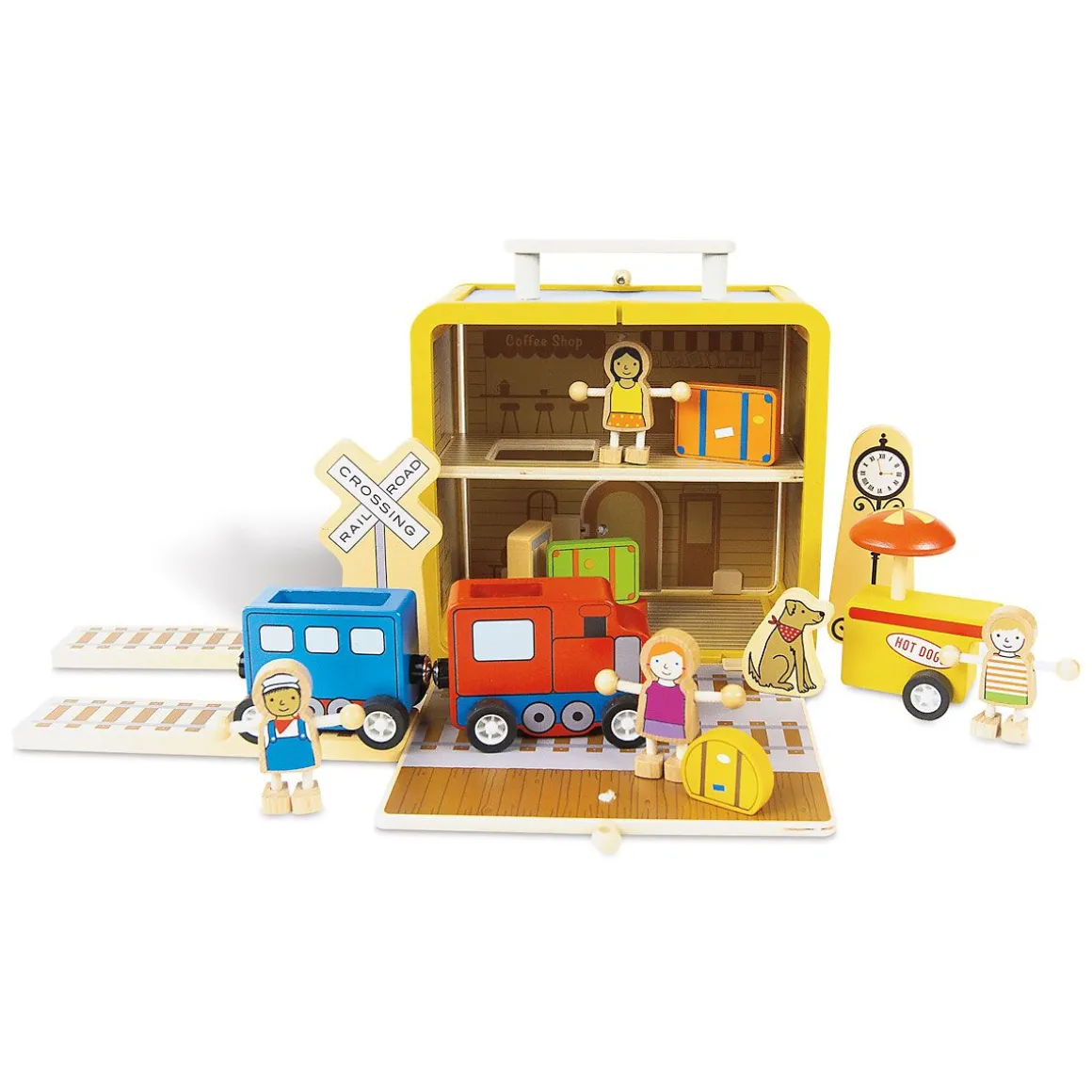 Train Station Personalized Suitcase by Jack Rabbit Creations