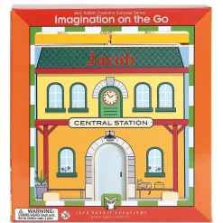 Train Station Personalized Suitcase by Jack Rabbit Creations