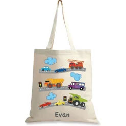 Transportation Personalized Canvas Tote