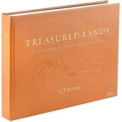 Treasured Lands Personalized Tan Leather-Bound Book