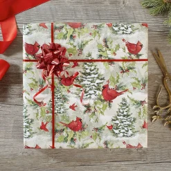 Tree Cardinal Jumbo Rolled Gift Wrap