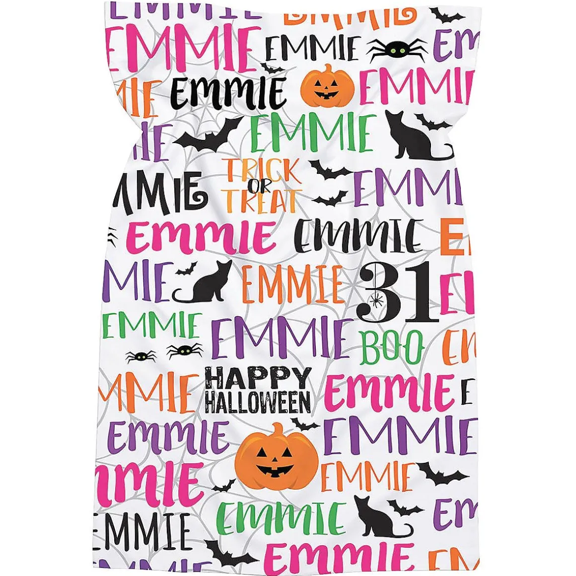 Trick-or-Treat Personalized Pink Name Pillowcase