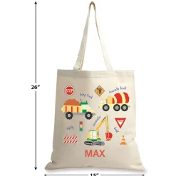 Trucks & Traffic Signs Personalized Canvas Tote