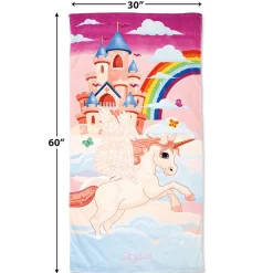 Unicorn Castle Personalized Towel