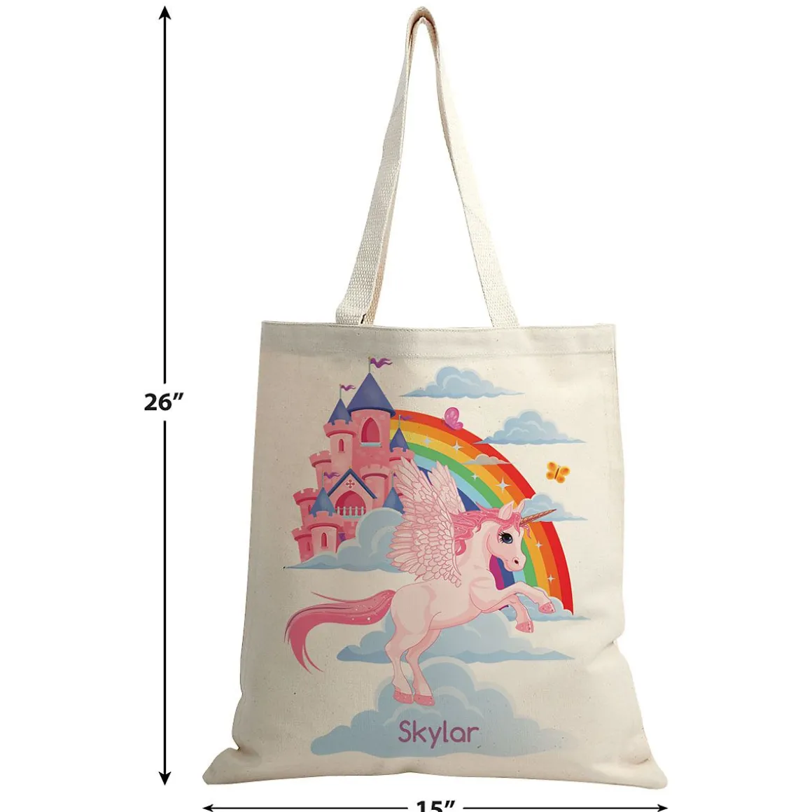 Unicorn Personalized Canvas Tote