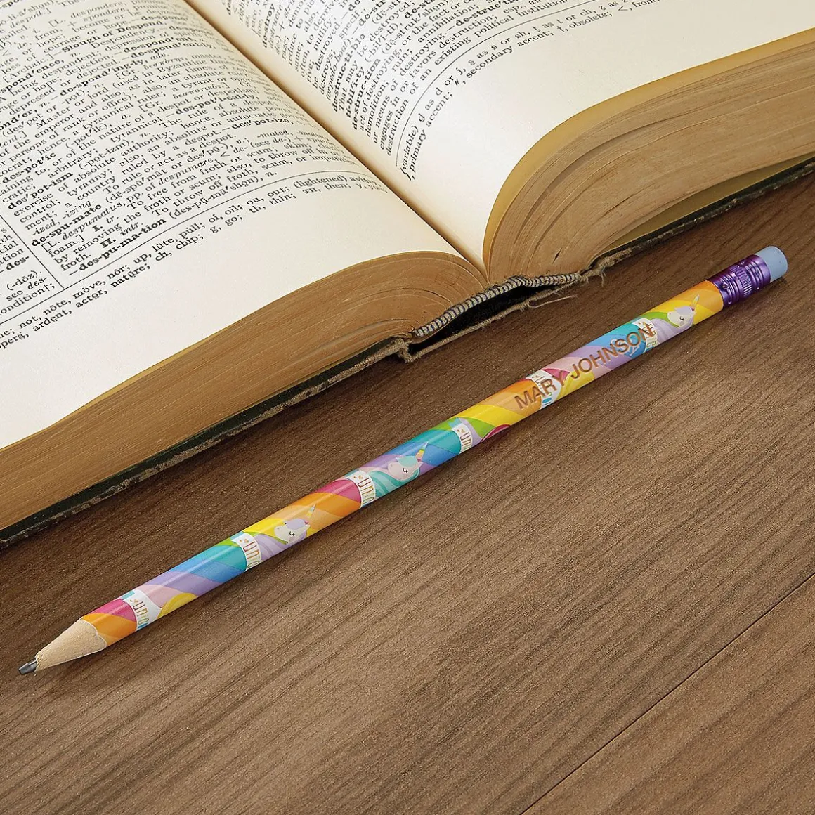 #2 Unicorn Personalized Hardwood Pencils