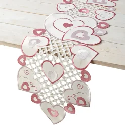 Valentine Hearts Table Runner