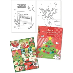 Very Merry Christmas Personalized Coloring Book and Sticker Set