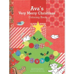 Very Merry Christmas Personalized Coloring Book and Sticker Set