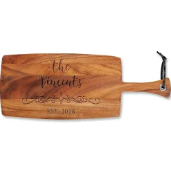 Vine-Design Personalized Paddle Cutting Board