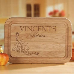 Vineyard Personalized Wood Cutting Board