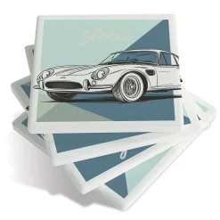 Vintage Cars Personalized Ceramic Coasters