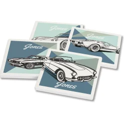 Vintage Cars Personalized Ceramic Coasters
