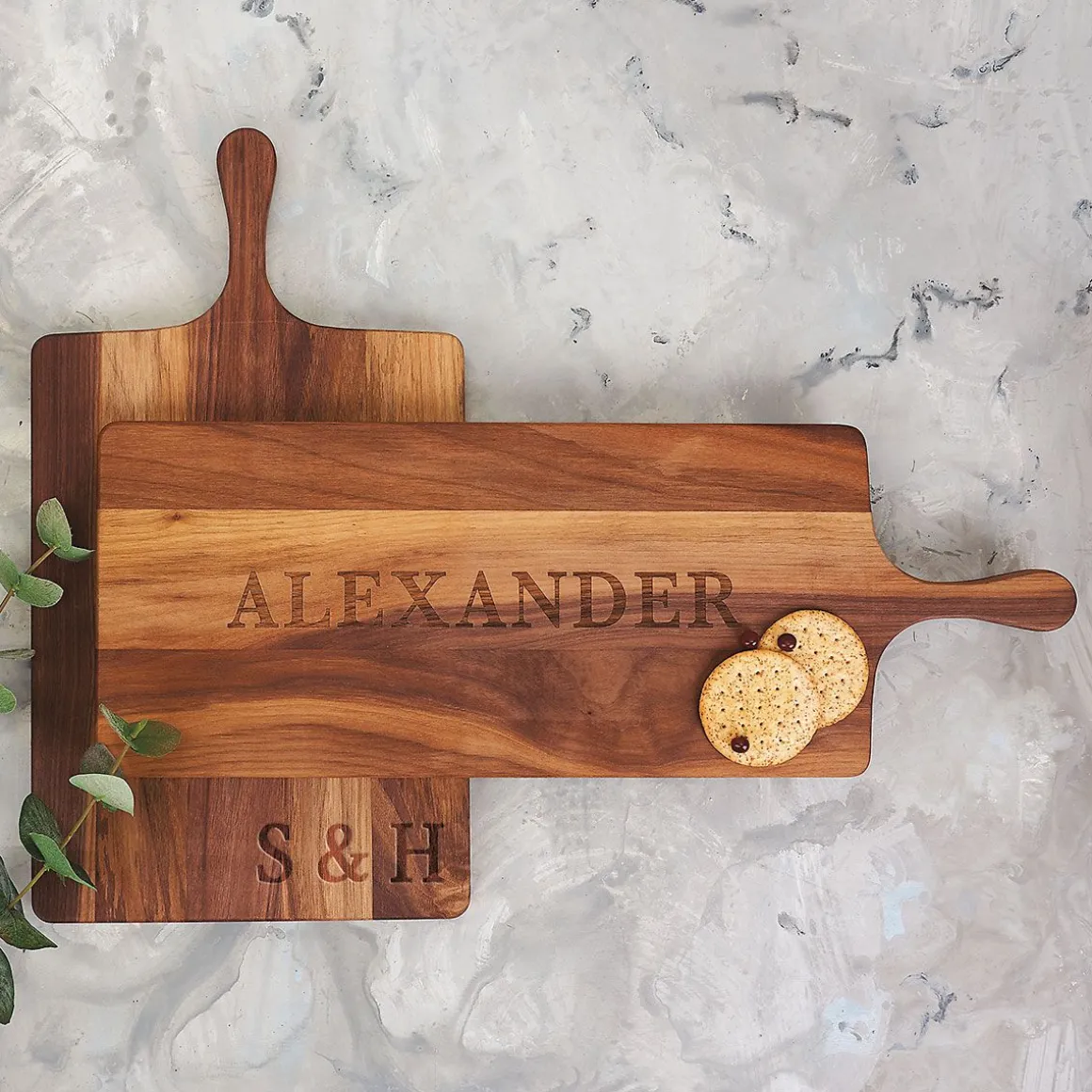 Walnut Personalized Charcuterie Wide Board