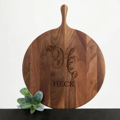 Walnut Personalized Round Board