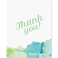 Watercolor Personalized Thank You Cards