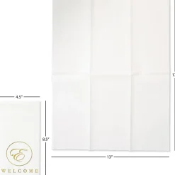 Welcome Circle Initial Foil Stamped Disposable Hand Towels