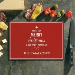 We Wish You Personalized Glass Cutting Board