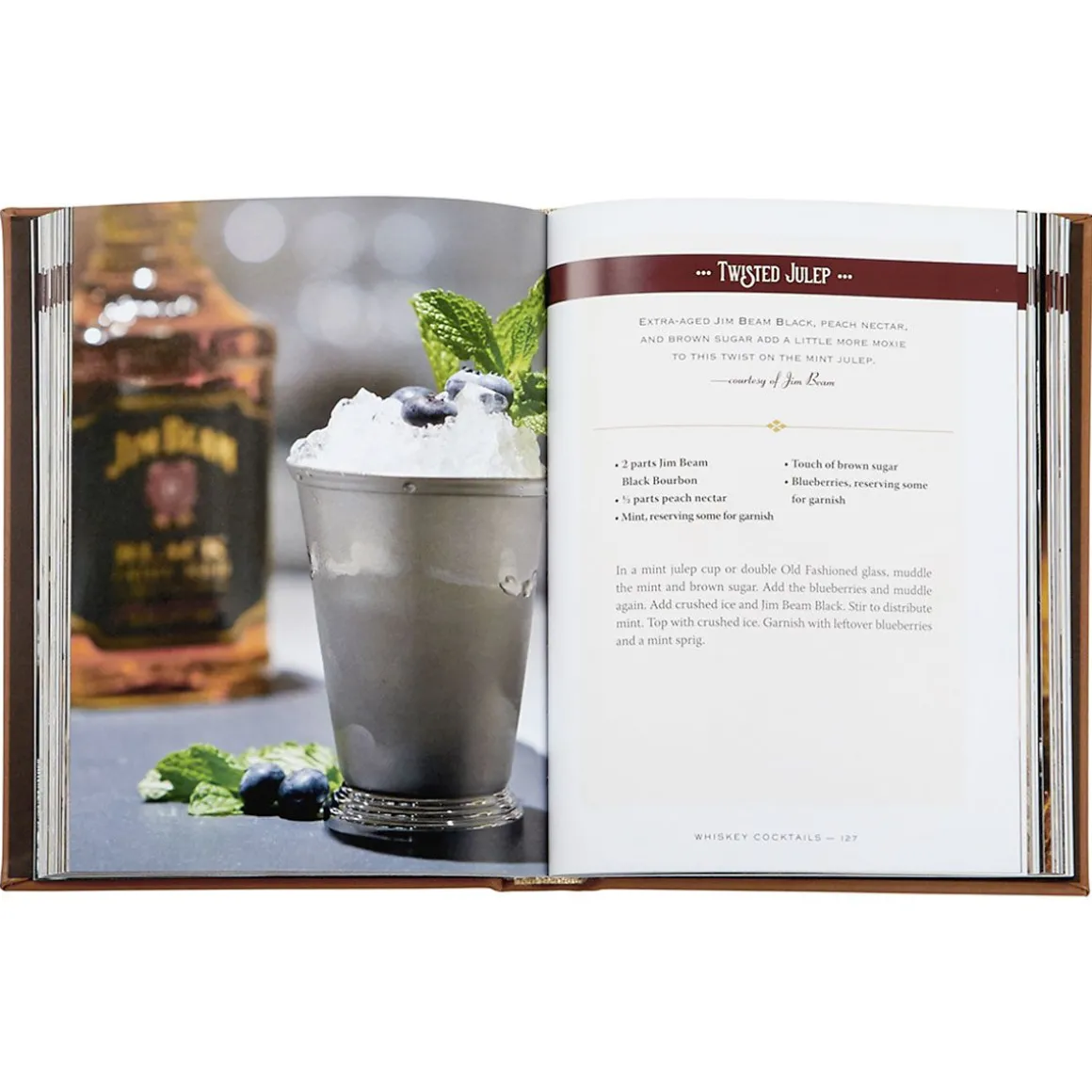 Whiskey Cocktails Personalized Leather Book
