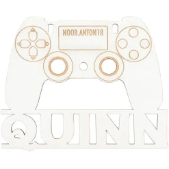 White Gaming Controller Personalized Wood Plaque