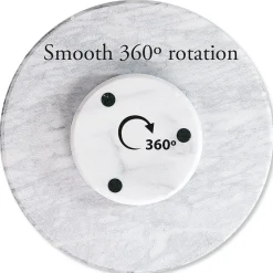 White Marble Monogrammed Lazy Susan