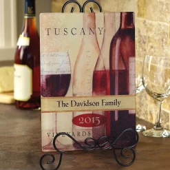 Wine Décor Personalized Glass Cutting Board